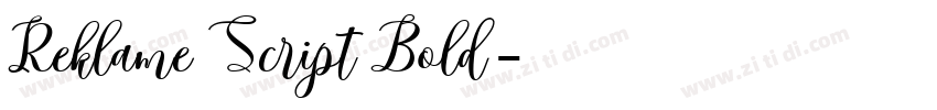 Reklame Script Bold字体转换